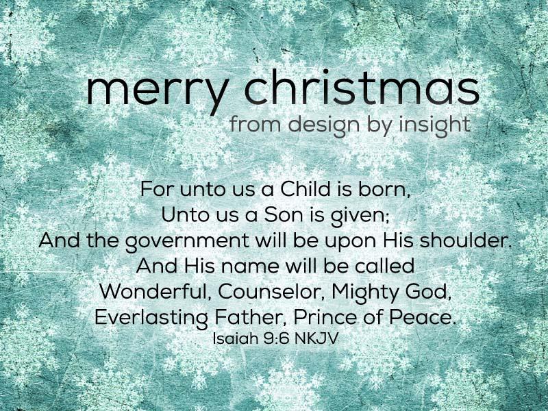merry christmas from design by insight
